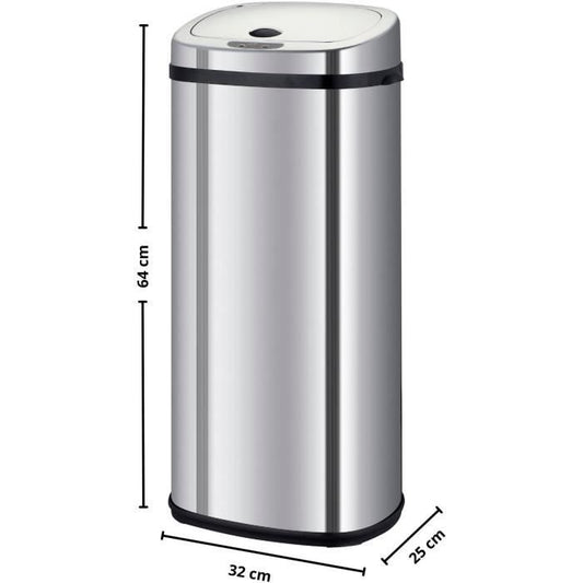 Automatic kitchen bin - LARGO - KITCHEN MOVE - 42 L - Stainless steel with strapping