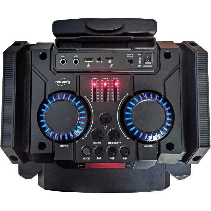 INOVALLEY MS01XXL Karaoke Speaker Trolley - bluetooth - 800W