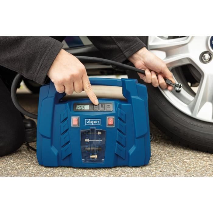 SCHEPPACH Air Force 5 - 1500 W - 8 bars portable compressor (delivered a 600mm compressed air hose, 4 car/bicycle/balloon nozzles)