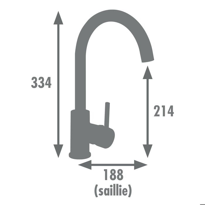 Rousseau Kitchen mixer Køben - Without shower - Brushed brass