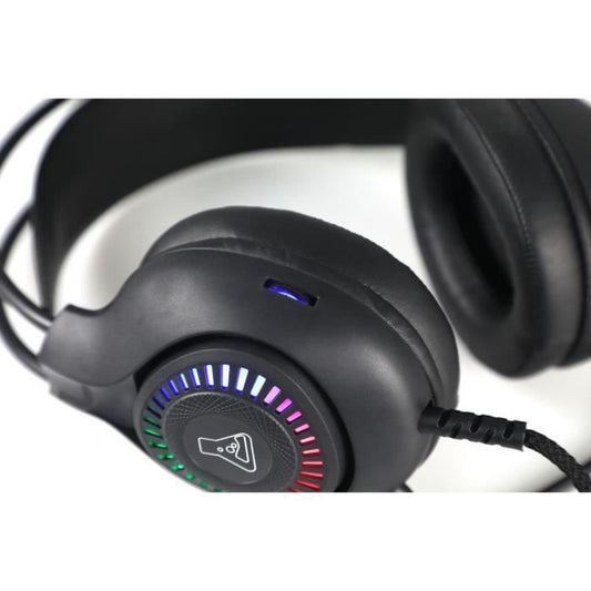 4 in 1 Gaming Combo - Backlit keyboard / Backlit mouse / Headset + Mouse pad - THE G-LAB - COMBO-ACTINIUM/FR