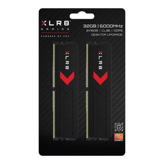 Memory Kit - PNY - XLR8 Gaming DDR5 - 32GB (2x16GB) - 6000MHz - CL36 - For Desktop Computer
