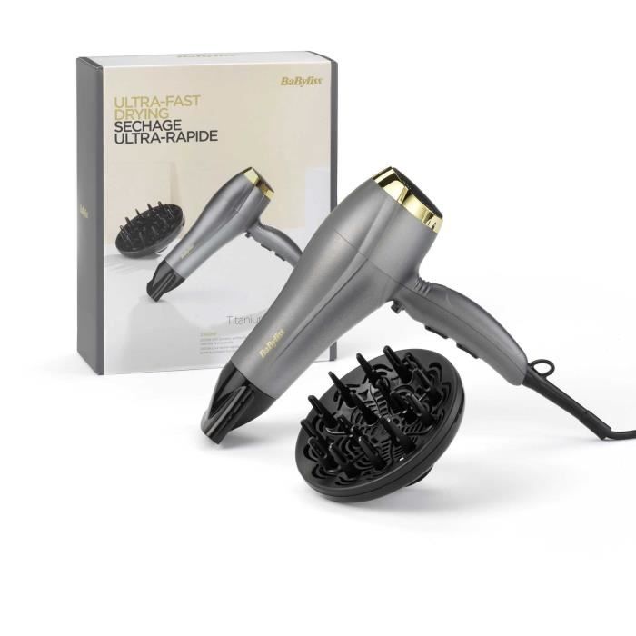 Titanium Gold 2300 Hairdryer - BABYLISS - 5513TE - 2300 W - 3 temperatures / 2 speeds