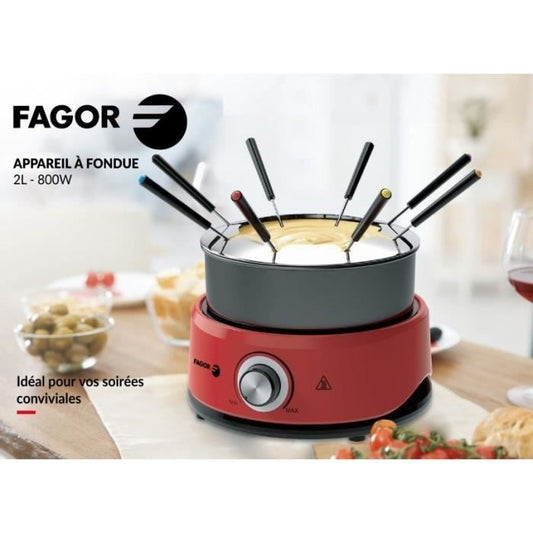 Fondue machine - FAGOR - FGF800 - 8 people - Capacity: 1.6L - Adjustable thermostat