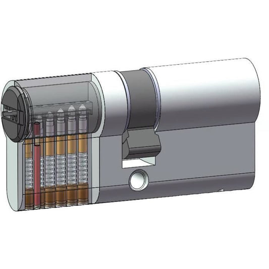 YALE Releasable Lock Cylinder - For Exterior / Entrance Door - 6 Pins - 4 Keys - 40 x 40 mm