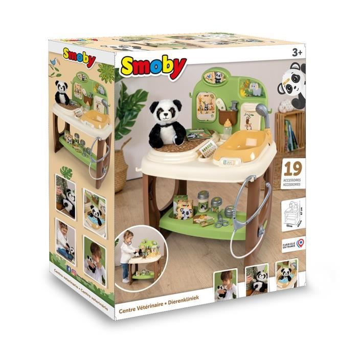 Smoby - Zoo Veterinary Center - 1 Panda plush toy - Many accessories and functions