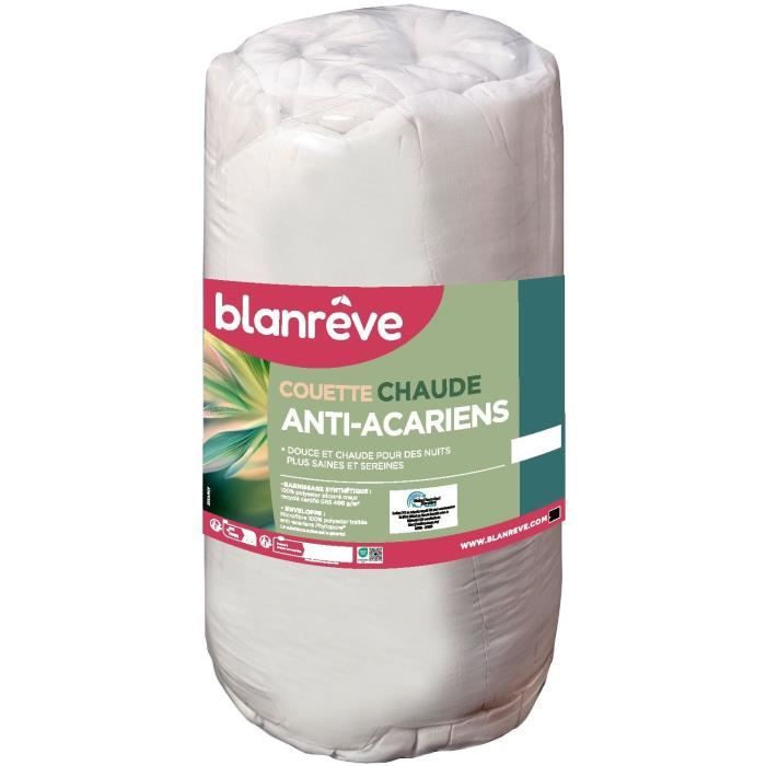 Warm anti-dust mite duvet - 400 gr/m² - BLANREVE - 140 x 200 cm - White