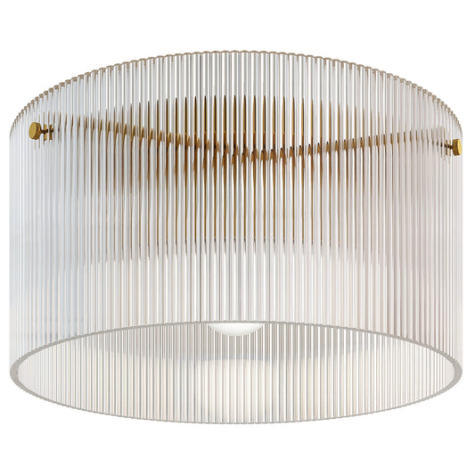 HOMCOM Deckenlampe mit Acryllampenschirm, Metall, Halogen- und LED-kompatibel