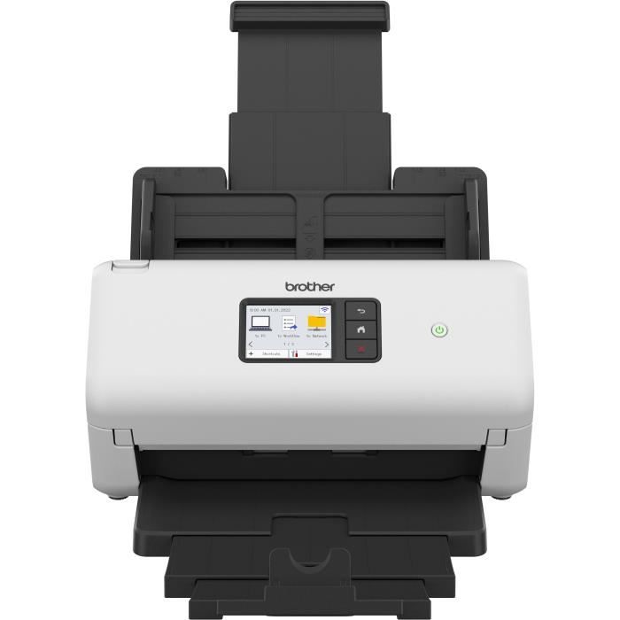Scanner - BROTHER - ADS-4500 - Office Documents - Duplex - 70 ppm/35 ipm - Ethernet, Wi-Fi, Wi-Fi Direct - ADS4500WRE1