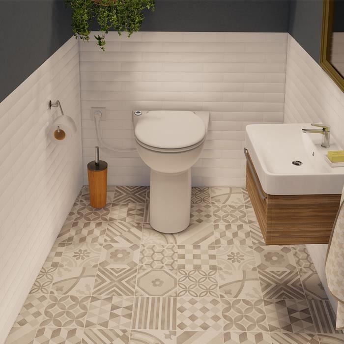 SANICOMPACT 43 ECO + integrated grinder toilet bowl - SFA - C43STD