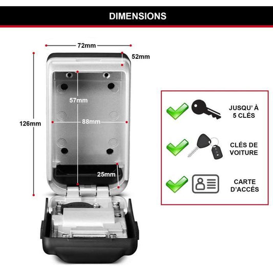 MASTER LOCK Secure Key Box - M Format - Backlit Combination - Secure Storage