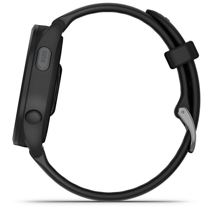 GPS smartwatch - GARMIN - Forerunner 165 - 1.2 - Black with Black and Grey strap