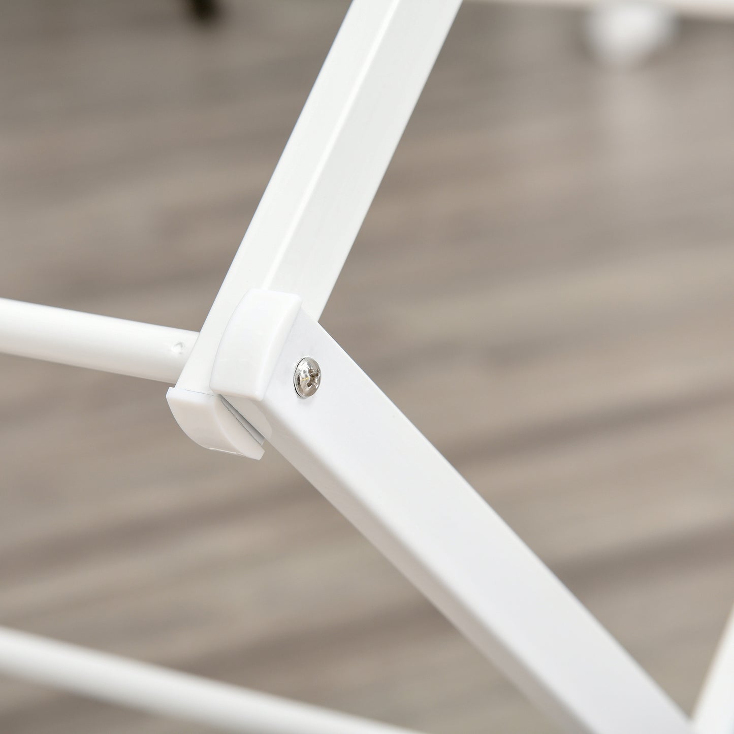 HOMCOM Wäscheständer faltbar 8-stufiger Trockengestell Turmtrockner Turmwäscheständer Trockenständer Metall Kunststoff Weiß 74 x 35 x 144 cm