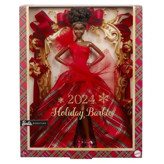BARBIE Doll Merry Christmas Brunette HRM62