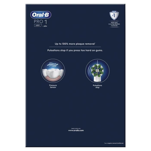Oral-B Pro Series 1 Pack of Two, Pink and Black Electric Toothbrushes, 2 Brush Heads, Designed by Braun