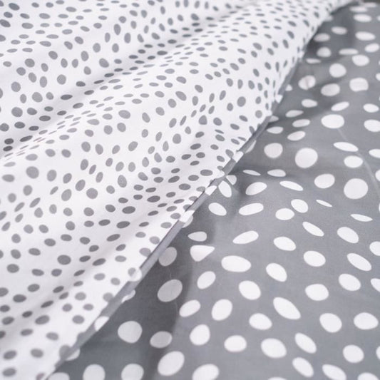 TODAY bed set - duvet cover 140x200 + 2 pillowcases 63x63 - 1 person - FUNNY2.6 - Gray