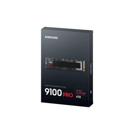 Samsung - 9100 PRO - Internal SSD - NVMe M.2 PCIe 5.0 x4 - 4 TB - Read speed up to 14,800 MB/s - MZ-VAP4T0BW