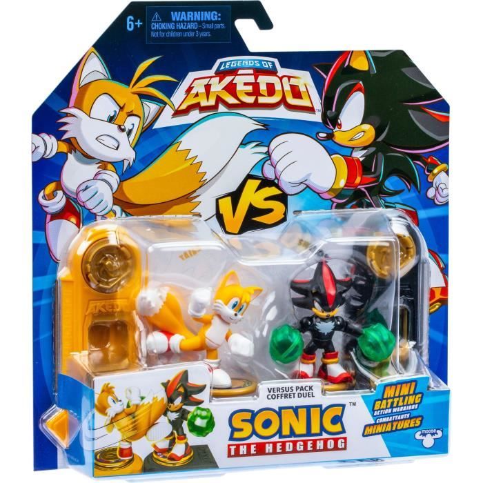Tails vs Shadow Figure Duo - MOOSE TOYS - AKEDO - Quick Battle Pack, 2 Figures and Controllers Included