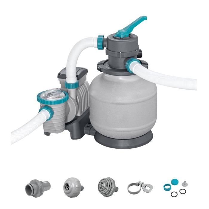 Sand filter / filtration pump for swimming pools up to 54 m3 - Bestway - 8,327 L/h - With pre-filter