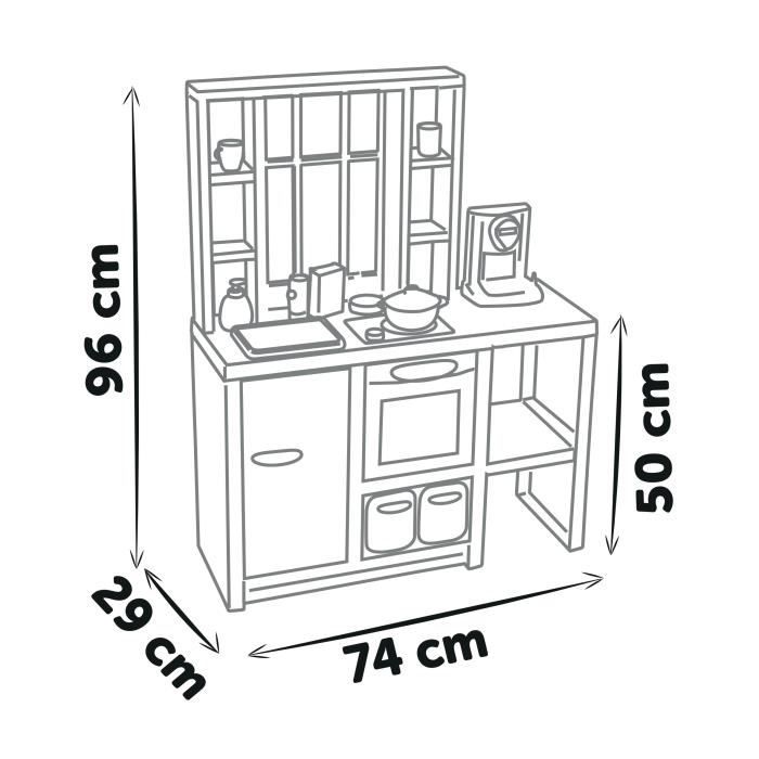 Smoby - Loft Kitchen - 32 Accessories - From 3 Years