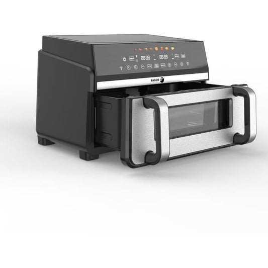 FAGOR Oil-free Fryer - Airfryer FG10AF - Capacity 11L - Double 5.5L Tanks - Removable Divider - 2200W