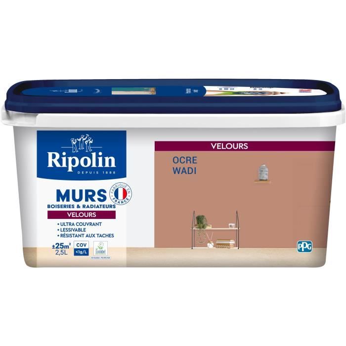 Wadi velvet ochre wall decoration, woodwork & radiators - RIPOLIN - 2.5 L