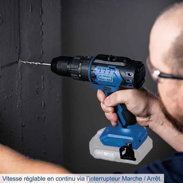 Brushless percussion drill - SCHEPPACH - 20V IXES - Torque 60 Nm - 13mm chuck - without battery or charger