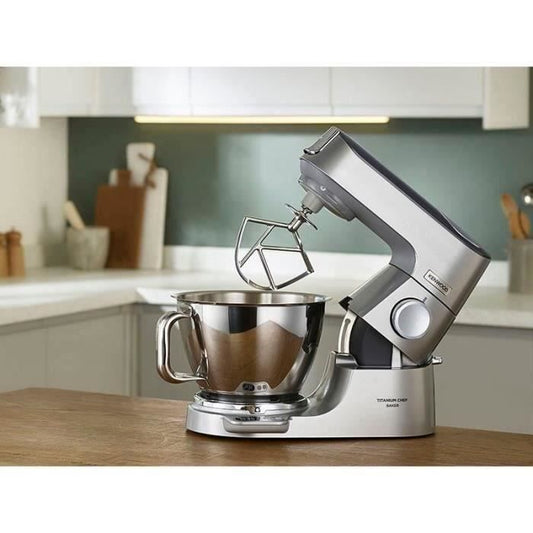 Kenwood KVC85.124.SI - Titanium chef Baker Pastry Chef - 2 stainless steel bowls 3.5L and 5L - Integrated 6kg balance - Blender 1.8L - 1200W
