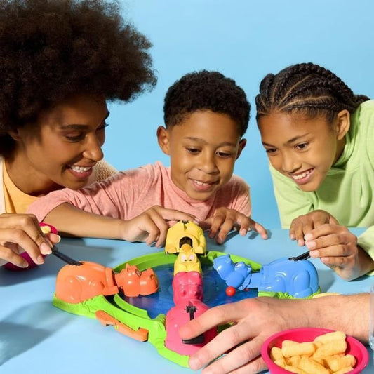 Gluttonous Hippos, children's board game, board game, from 4 years old, for 2 to 4 players, Hasbro Gaming