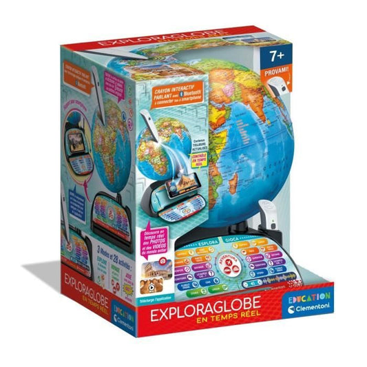 CLEMENTONI - Exploraglobe - Real-time travel - 3 game modes and 28 activities - Bluetooth pen