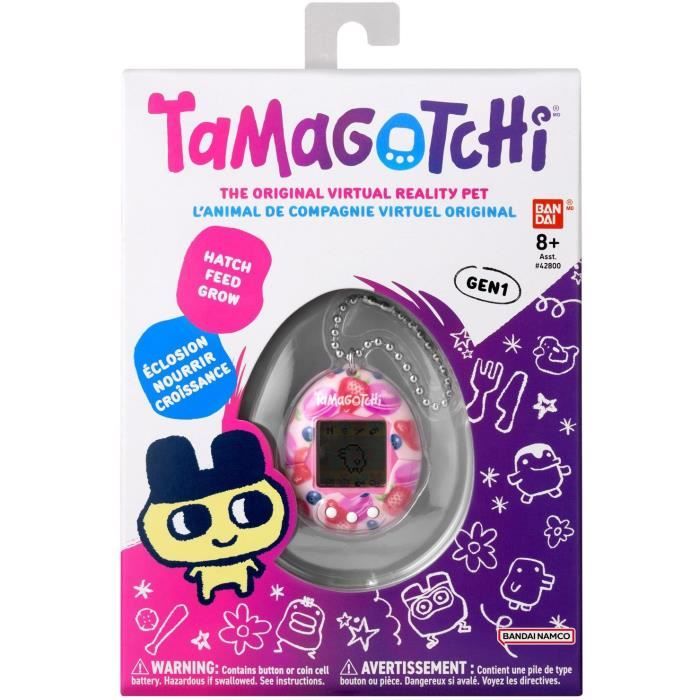 Tamagotchi - BANDAI - Original Tamagotchi - Berry Delicious - virtual electronic pet with color screen, 3 buttons and games