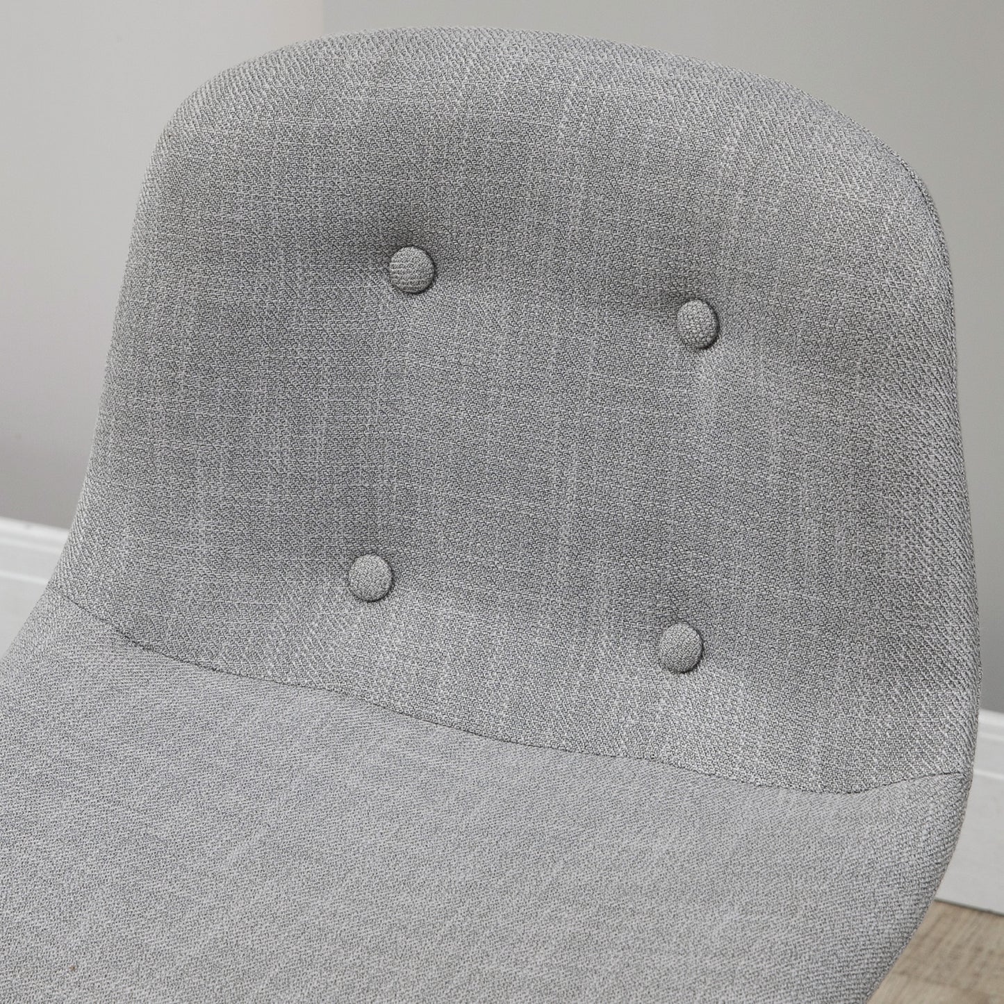 HOMCOM Bartisch mit Barhockern im Industrie-Design, Knopfheftung, 120 cm x 60 cm x 91 cm, Hellgrau