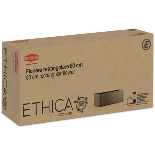 Ethica rectangular flower box 80 cm chalk