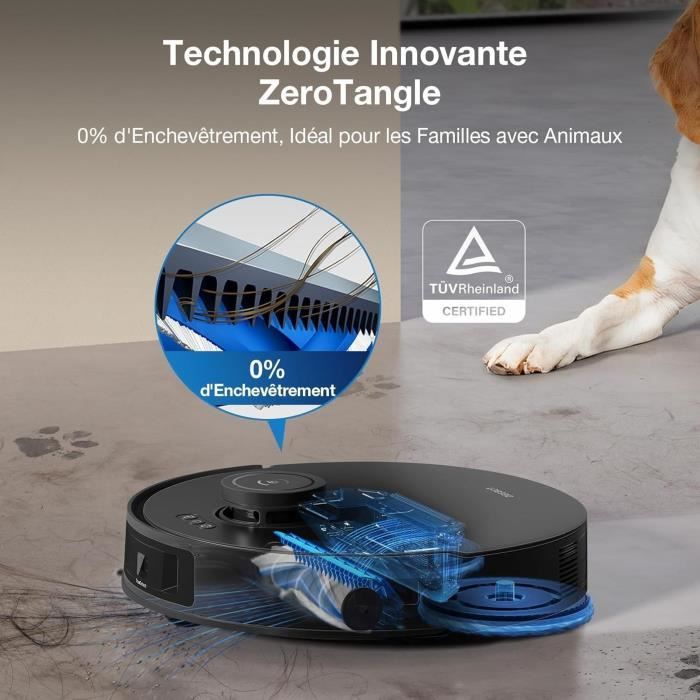 ECOVACS T30S Pro Omni Robot Vacuum Cleaner with Dock - 11000Pa - ZeroTangle Brush - Hot Water Mop Cleaning