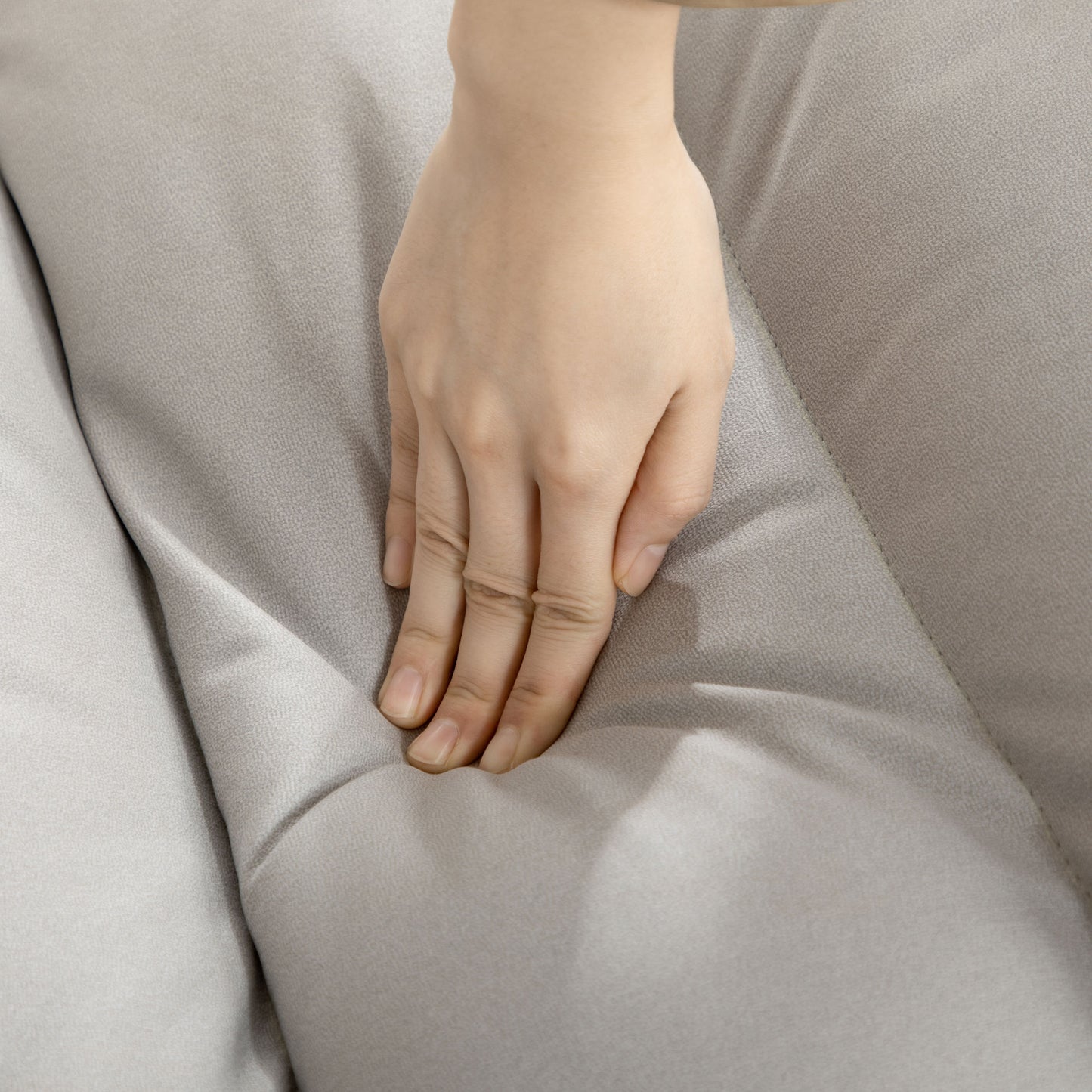 HOMCOM Sessel, drehbar, neigbare Rücklehne, Lederoptik, Stahlrahmen, hellgrau, 62 x 70 x 95 cm