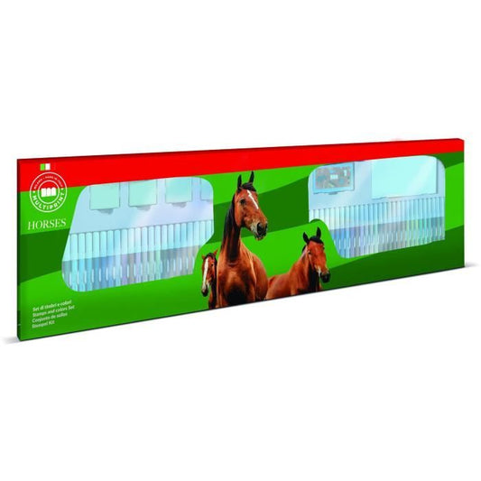 Coloring box - MULTIPRINT - 18895 - 60 felt-tip pens 4 stamps The Horses