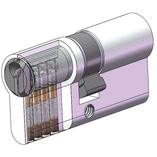 YALE Lock Cylinder - For Exterior Door / Entrance - 5 Pins - 3 Keys - 30 x 30 mm