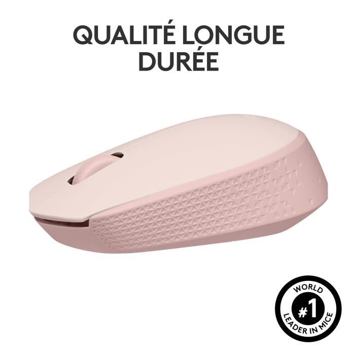 Logitech M171 wireless mouse 2.4 GHz with USB mini -receiver, Optical, Ambidextrum - Rose follow -up