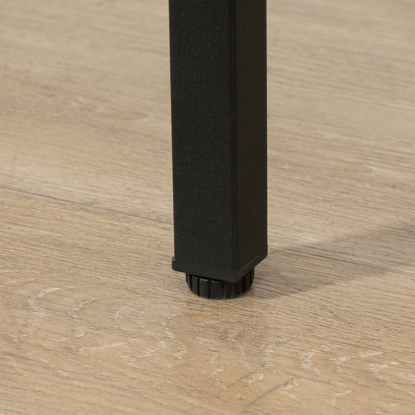 HOMCOM Bartisch-Set im Industrie-Design, 3-teilig, 1 Tisch, 2 Hocker, Schwarz + Natur