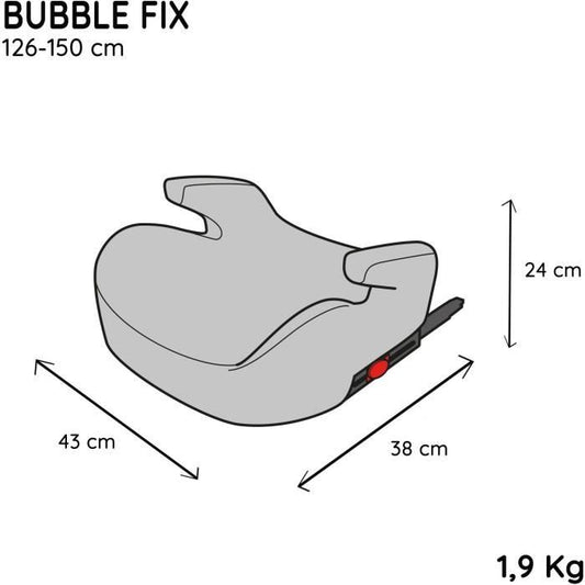 Booster car seat - NANIA - Bubblefix - Group 3 - Isofix - I-Size - 126-150 cm - Black