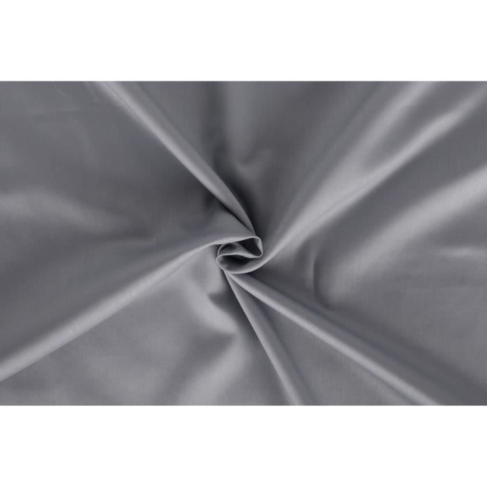 Bedding set - 1 duvet cover 220 x 240 cm + 2 pillowcases 60 x 60 cm - 100% cotton satin - Grey