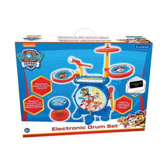 PAT PATROUILLE - Complete 3 in 1 Electronic Luminous Drum Kit - Keyboard, Cymbals and Stool