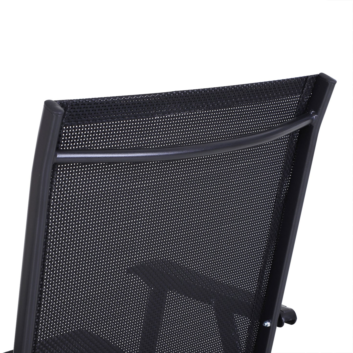 Outsunny Klappstuhl mit Armlehne 2er Set Campingstuhl Angelstuhl Metall Schwarz 58 x 64 x 94 cm