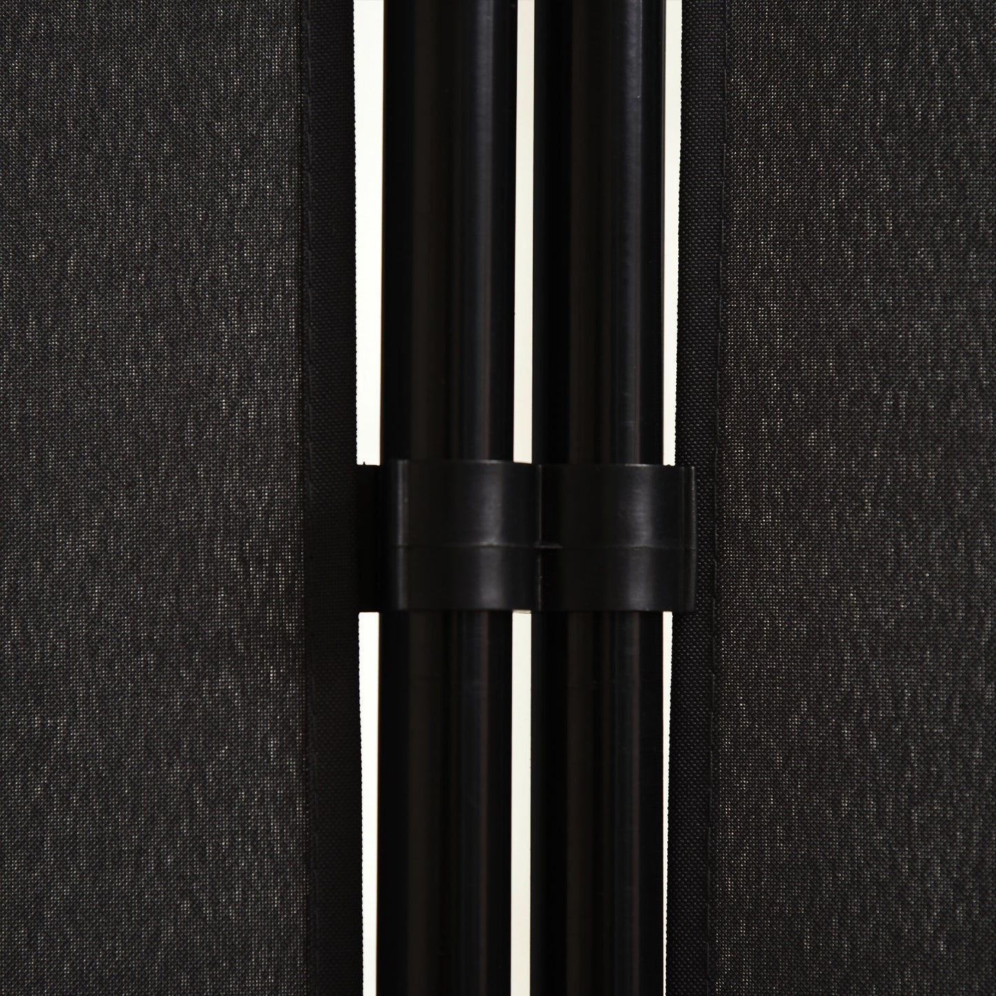 HOMCOM Raumteiler, 3-teiliger Sichtschutz, Raumtrenner mit Metallrahmen, Schwarz