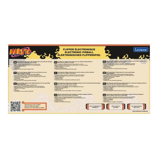 Naruto electronic table pinball machine with sounds, lights and on-screen score display