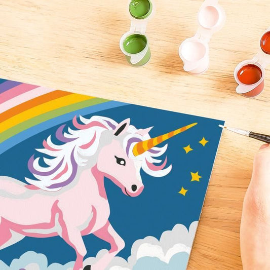 CreArt Kids 18x24cm Neon Unicorn, Paint by Numbers Kit, Ages 7+, 25904, Ravensburger