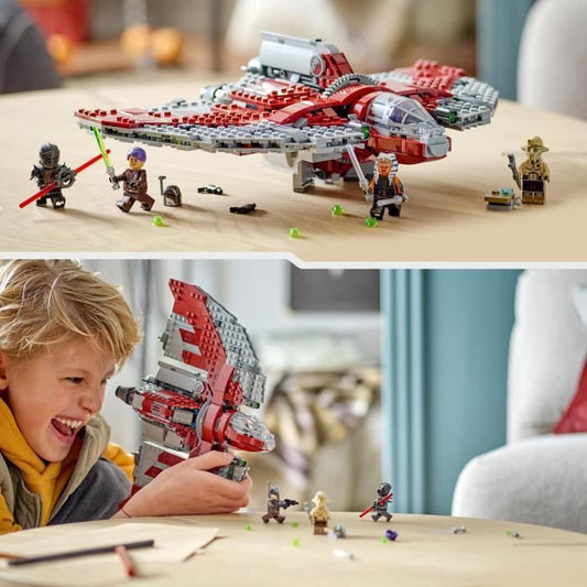 LEGO Star Wars Ahsoka Tano's T-6 Shuttle 75362, Stud Launcher Ship, 4 Characters