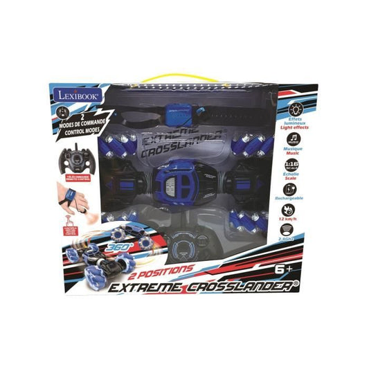 EXTREME CROSSLANDER Light and sound off-road remote control car with remote control and control bracelet - LEXIBOOK