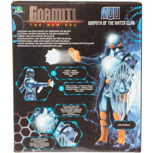 Action figure - GORMITI - Gormiti with light attack Water - Aqu - 27 cm - from 4 years old - GRV071