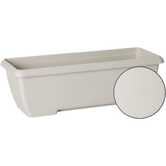 Planter - GARDEN ID Teramo - White 60 cm - Solidity - Integrated water reserve - Recycled & 100% recyclable - Volume for plants